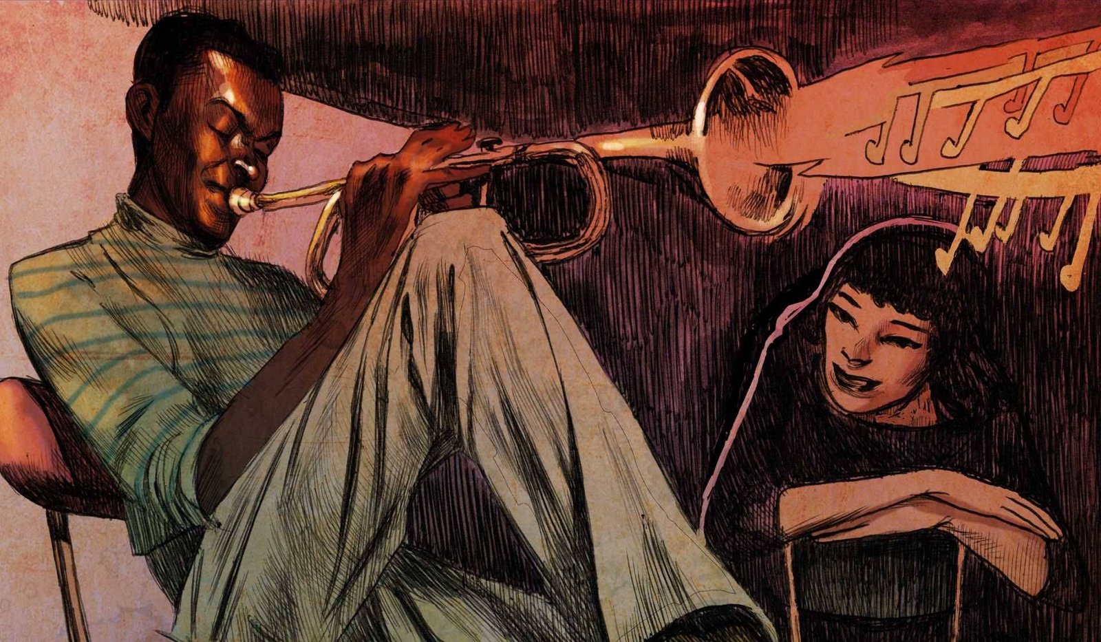 Miles en París un cómic sobre el encuentro de Miles Davis y Juliette Gréco en París de Salva Rubio y Sagar Forniés