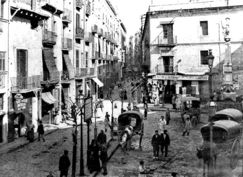 Barrio chino (hoy Raval) de Barcelona.