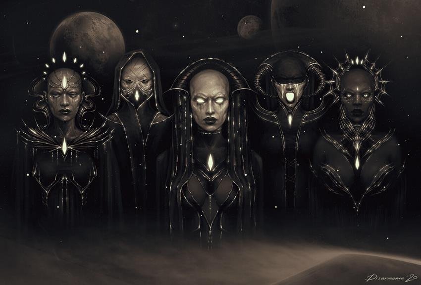 Bene Gesserit. Ilustración de Veronica Anrathi. Dune.