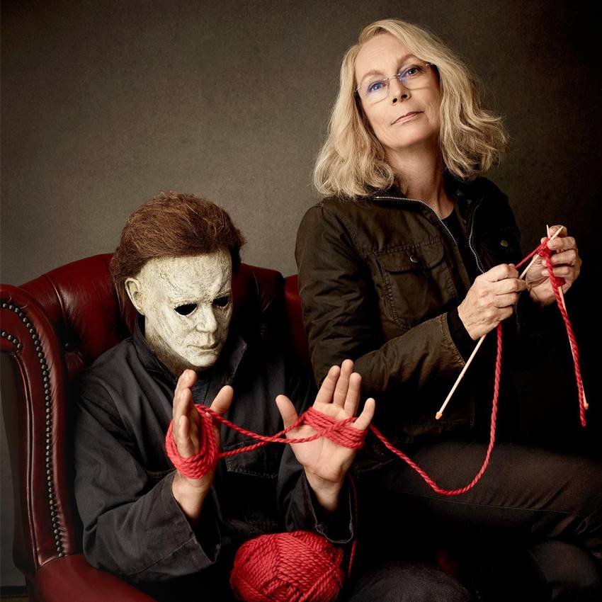 Jamie lee Curtis y Michael Myers. Halloween Kills