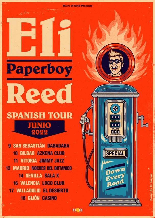 Cartel de la gira por España de Eli Paperboy Reed.