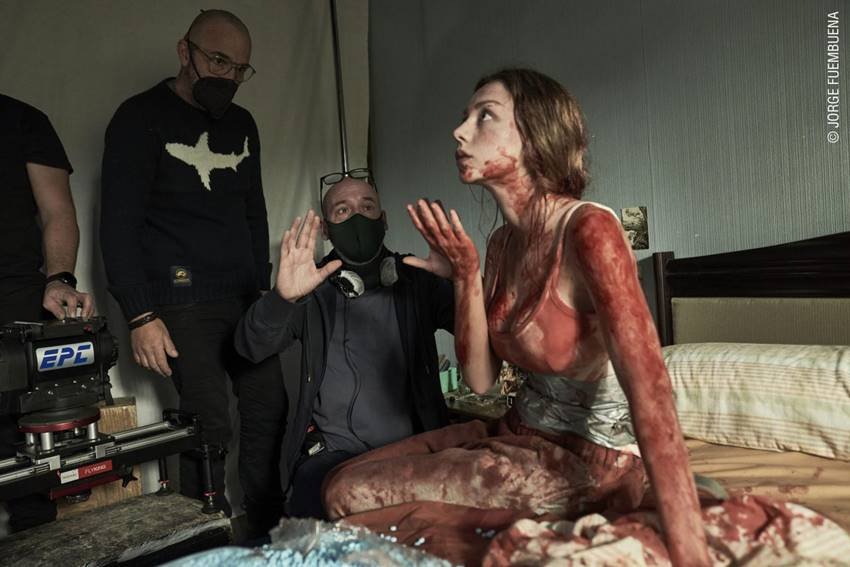 Ester Expósito en el rodaje de Venus, de Jaume Balagueró. Foto Jorge Fuembuena.