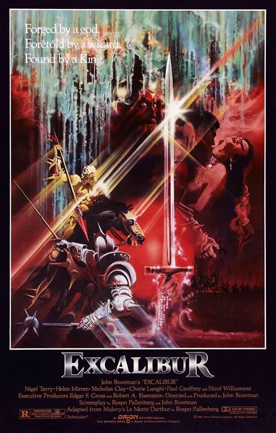 Póster de la película de John Boorman, Excalibur.