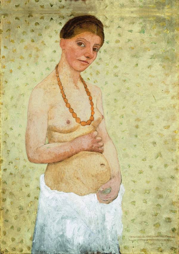Autorretrato en el sexto aniversario de boda (Selbstbildnis am 6. Hochzeitstag). Paula Modersohn-Becker.
