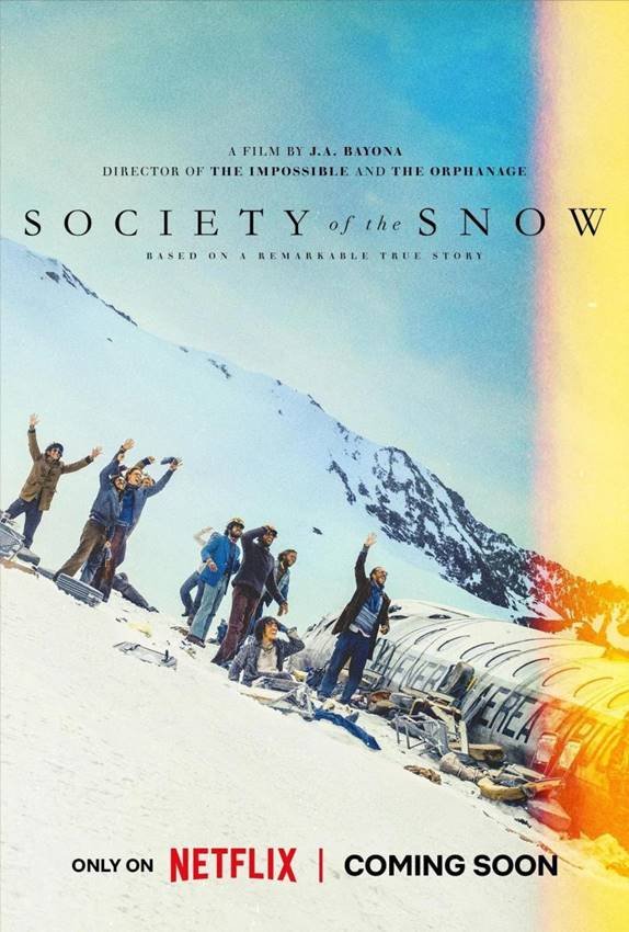 Cartel de La sociedad de la nieve, de J. A. Bayona.