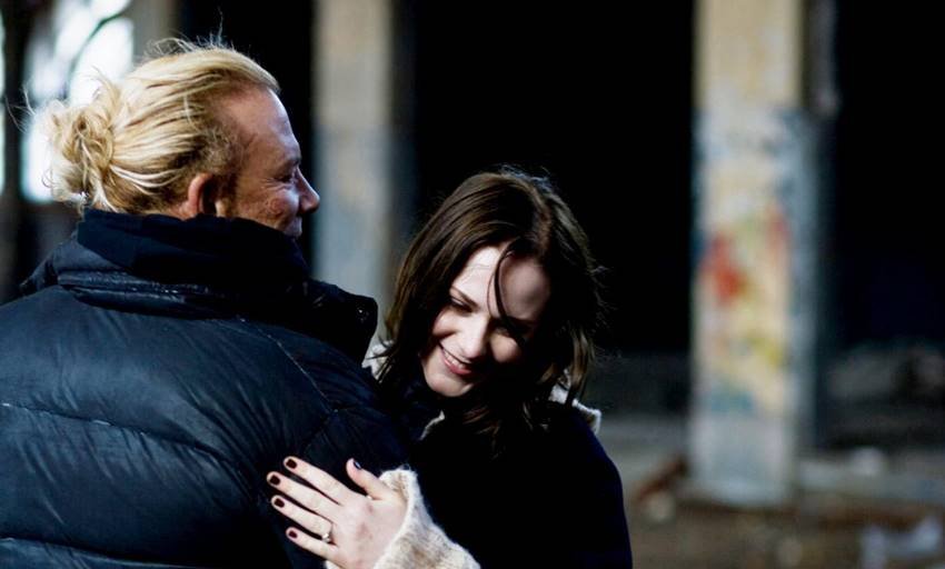 Evan Rachel Wood y Rourque en El luchador.