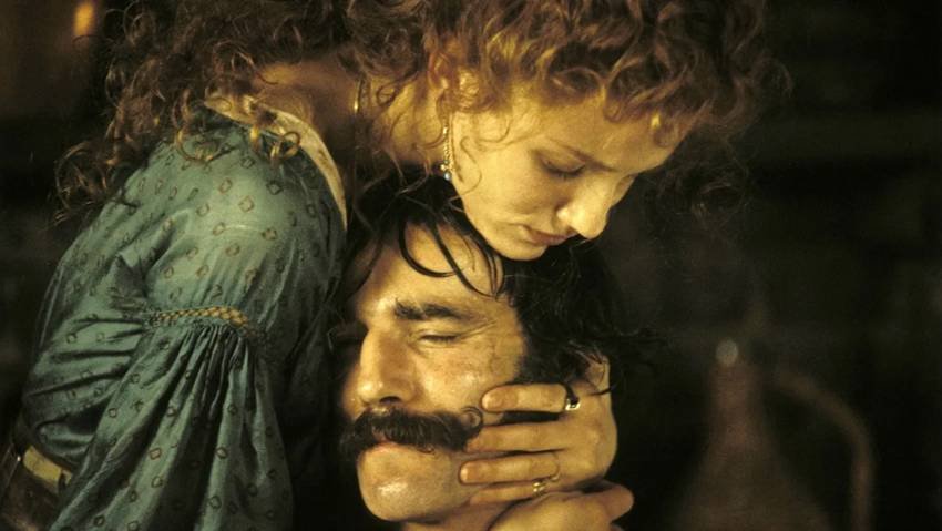 Cameron Diaz y Daniel Day Lewis en Gangs of New York.