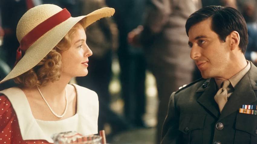 Diane Keaton y Al Pacino en El Padrino.