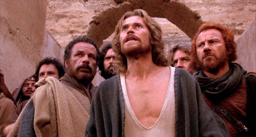 Victor Argo, Willem Dafoe y Harvey Keitel en La última tentación de Cristo.